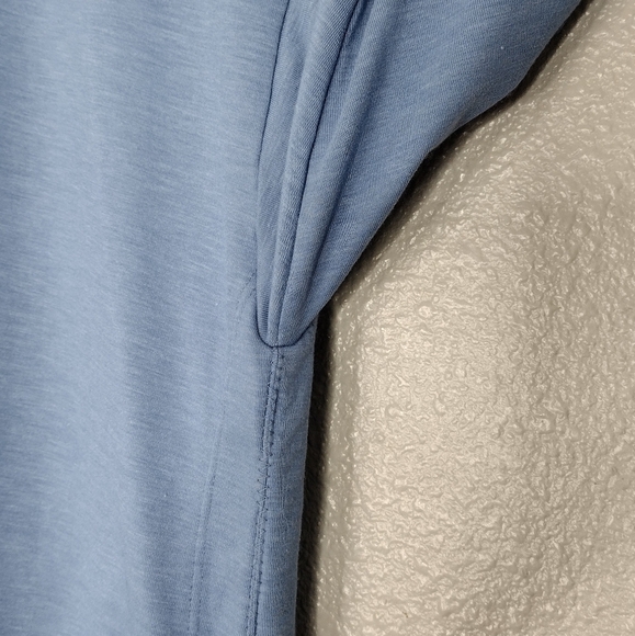 Athleta Inspire Slate Blue Relaxed Fit Oversized 3/4 Sleeve Tee Sz S - Picture 6 of 16